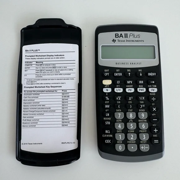 Texas Instruments BA II Plus Black Calculator - Picture 2 of 3